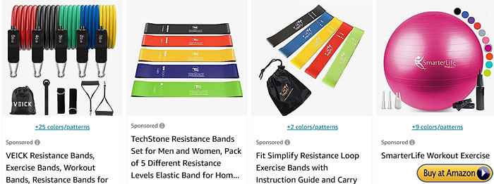 shop exercise balls and bands