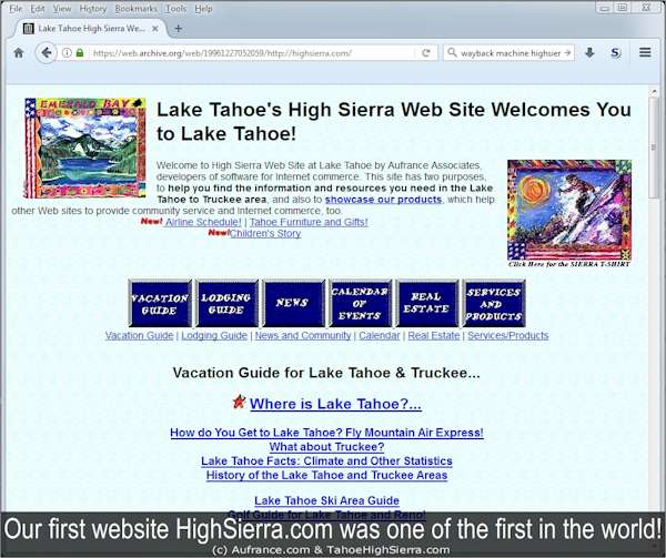 HighSierra.com was one of the first in the world